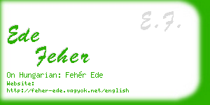 ede feher business card